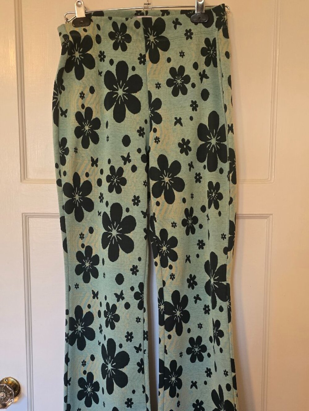 UO Floral High Waisted Flare Pants